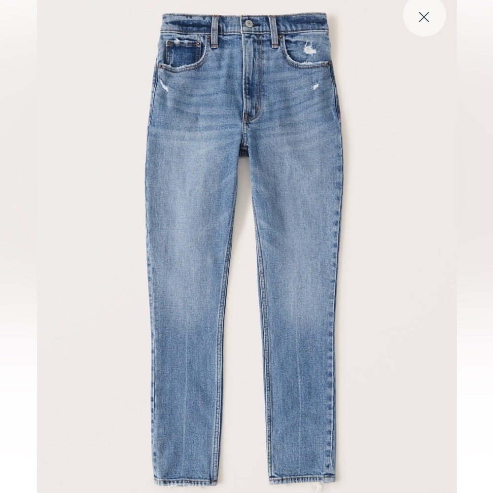 Abercrombie High Rise Skinny Ankle Jean Medium wash 27 waist size 4